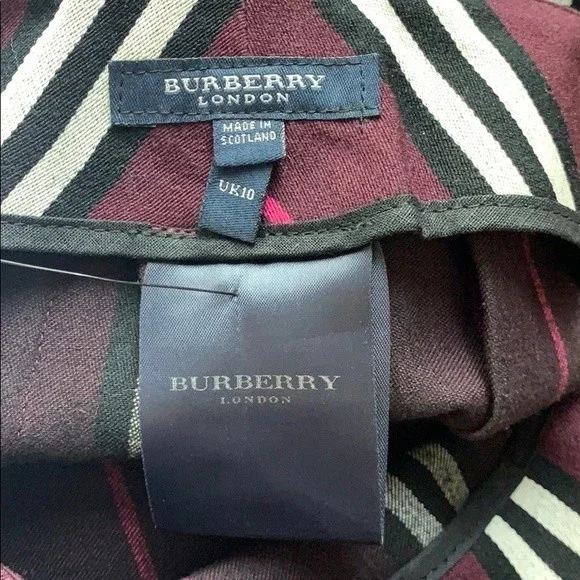 Burberry pleated wrap skirt 8
